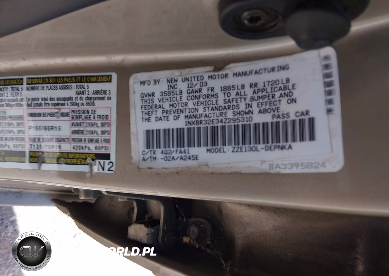 2004 Toyota Corolla Le VIN:1NXBR32E34Z295310 - 9