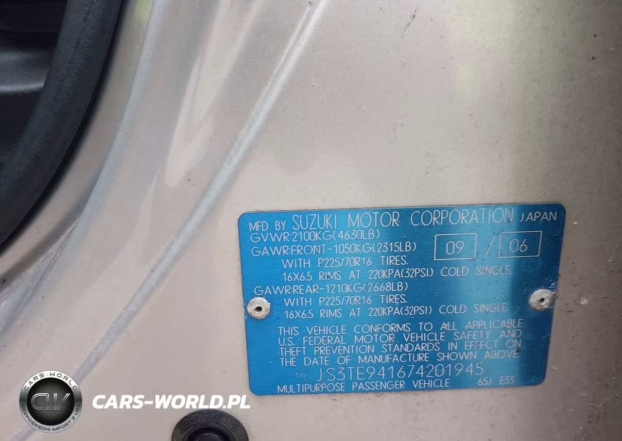 2007 Suzuki Grand Vitara VIN:JS3TE941674201945 - 9