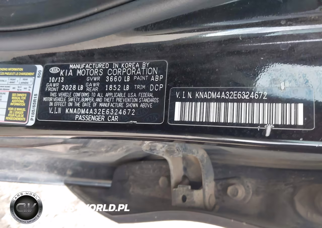 2014 Kia Rio Lx VIN:KNADM4A32E6324672 - 9