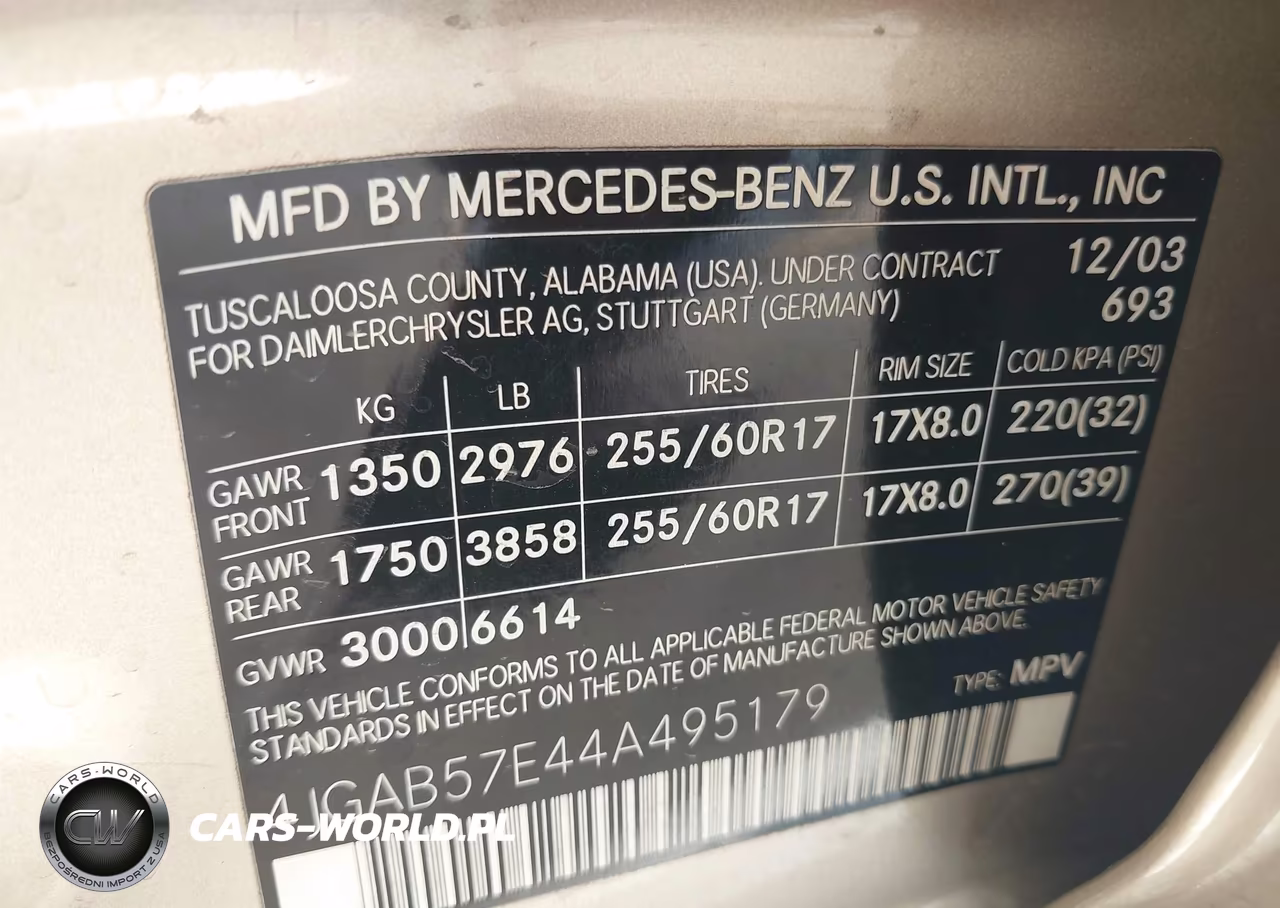 2004 Mercedes-Benz Ml 350 4Matic VIN:4JGAB57E44A495179 - 9