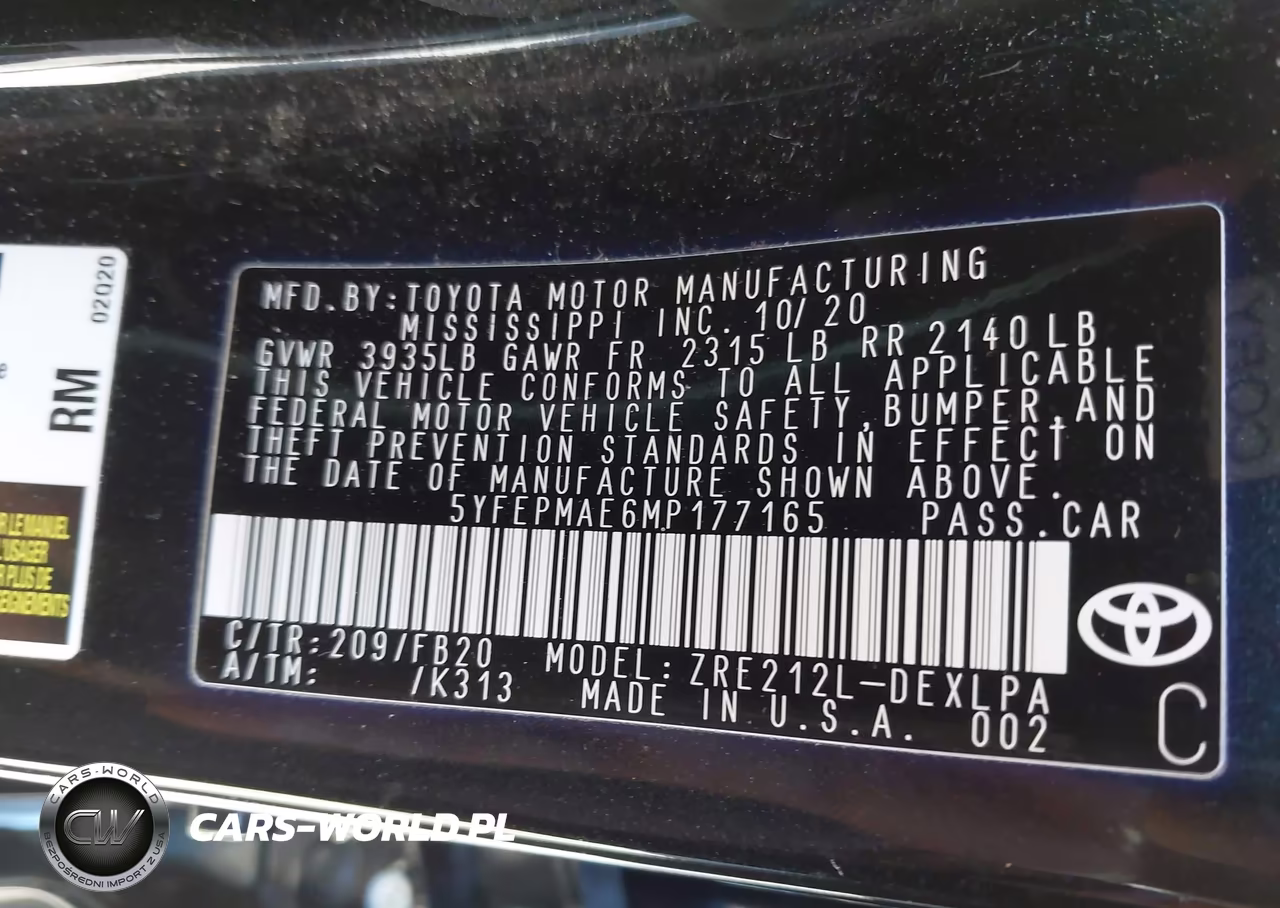 2021 Toyota Corolla Le VIN:5YFEPMAE6MP177165 - 9