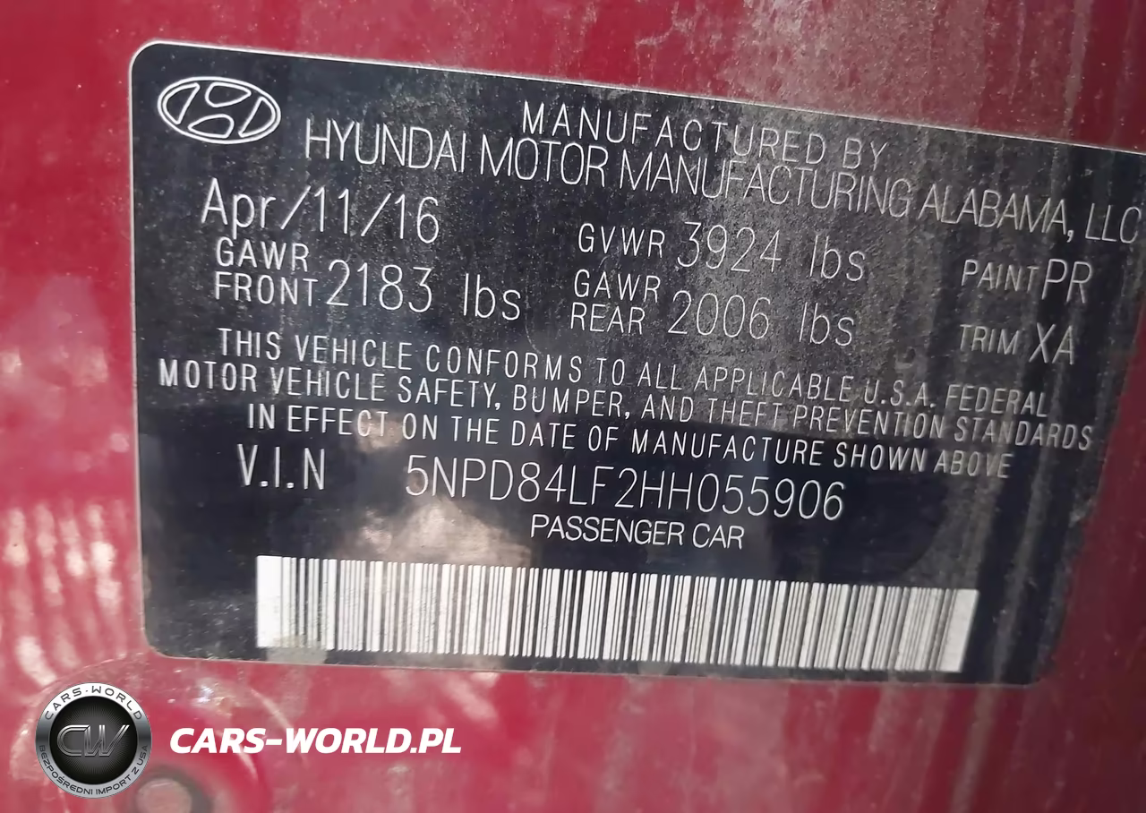 2017 Hyundai Elantra Limited VIN:5NPD84LF2HH055906 - 9