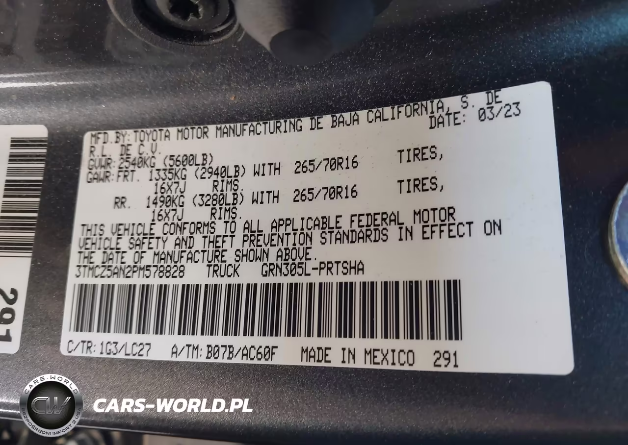 2023 Toyota Tacoma Trd Off Road VIN:3TMCZ5AN2PM578828 - 9