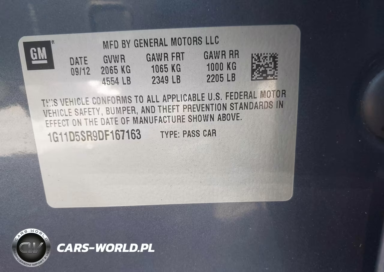 2013 Chevrolet Malibu Eco VIN:1G11D5SR9DF167163 - 9