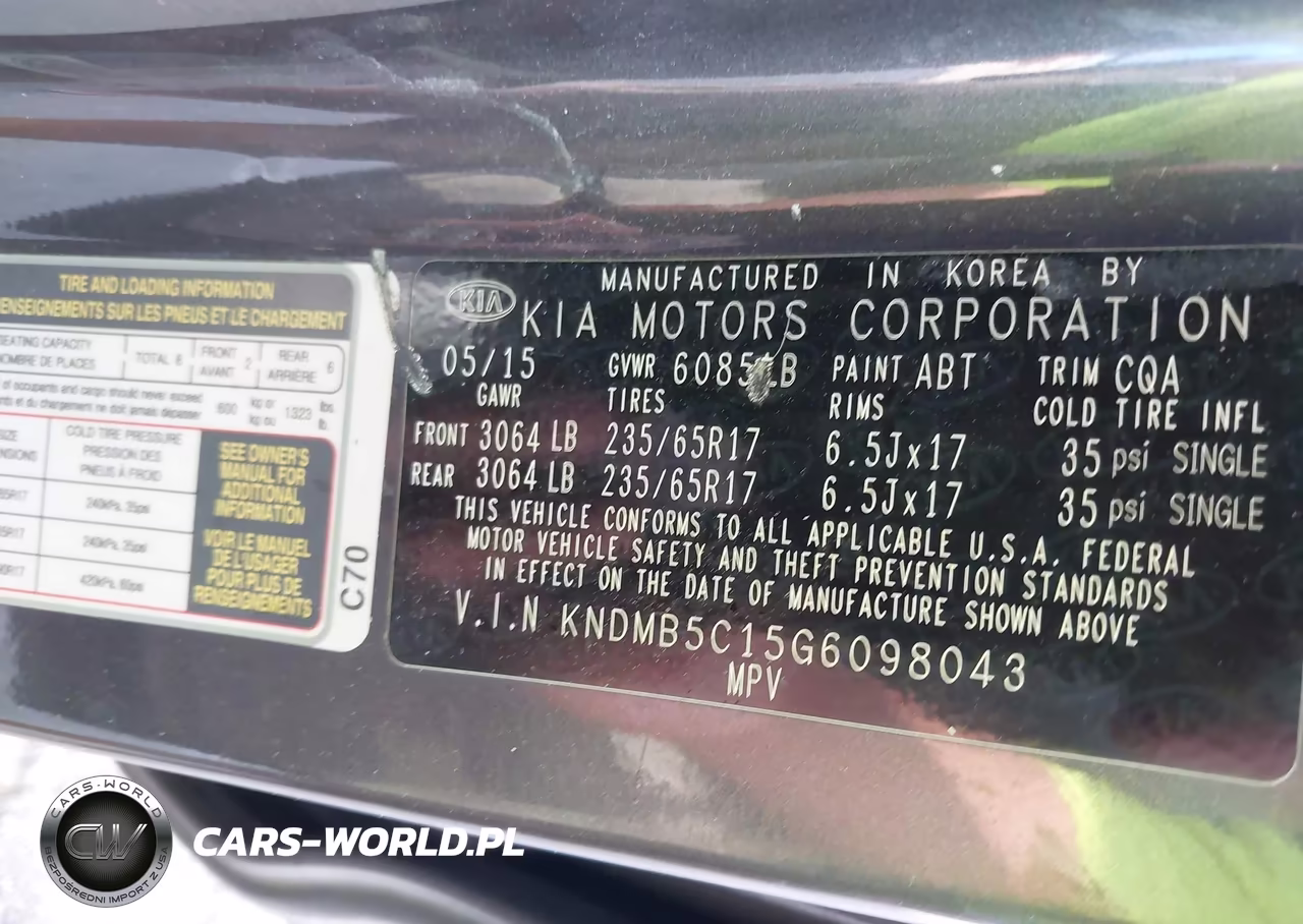 2016 Kia Sedona Lx VIN:KNDMB5C15G6098043 - 9