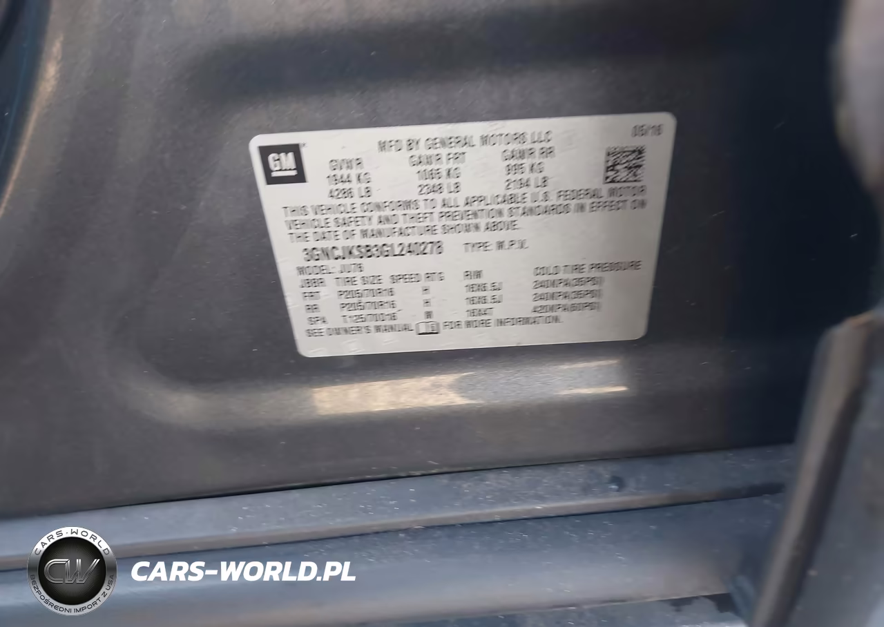 2016 Chevrolet Trax 1Ls VIN:3GNCJKSB3GL240278 - 9