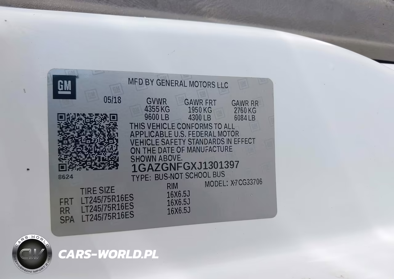 2018 Chevrolet Express 3500 Ls VIN:1GAZGNFGXJ1301397 - 9