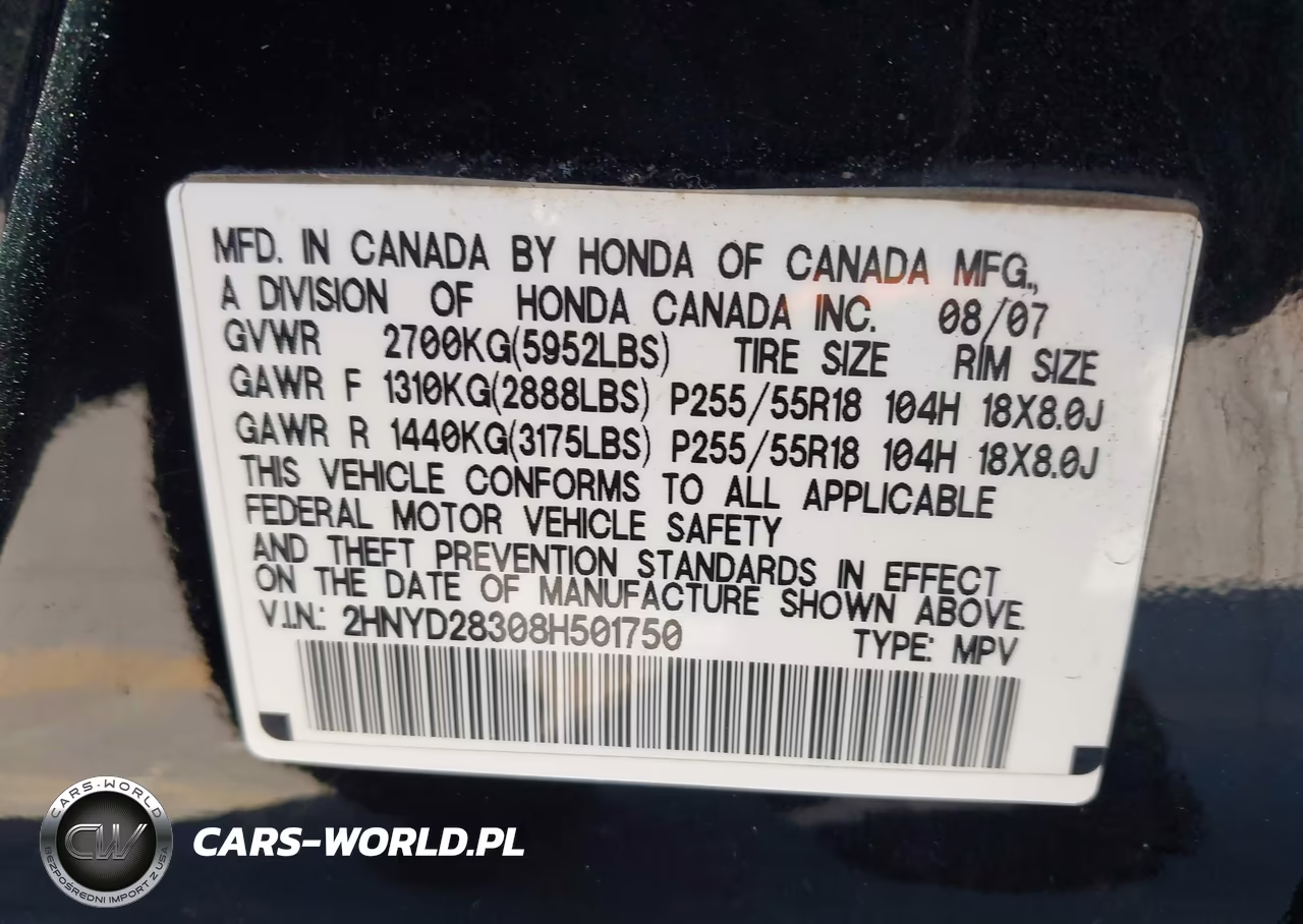 2008 Acura Mdx Technology Package VIN:2HNYD28308H501750 - 9