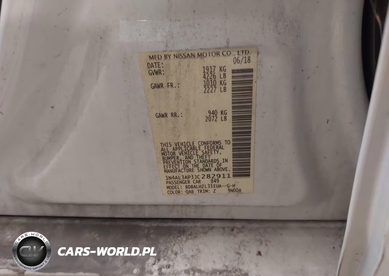 2018 Nissan Altima 2.5 Sr VIN:1N4AL3AP3JC282911 - 9