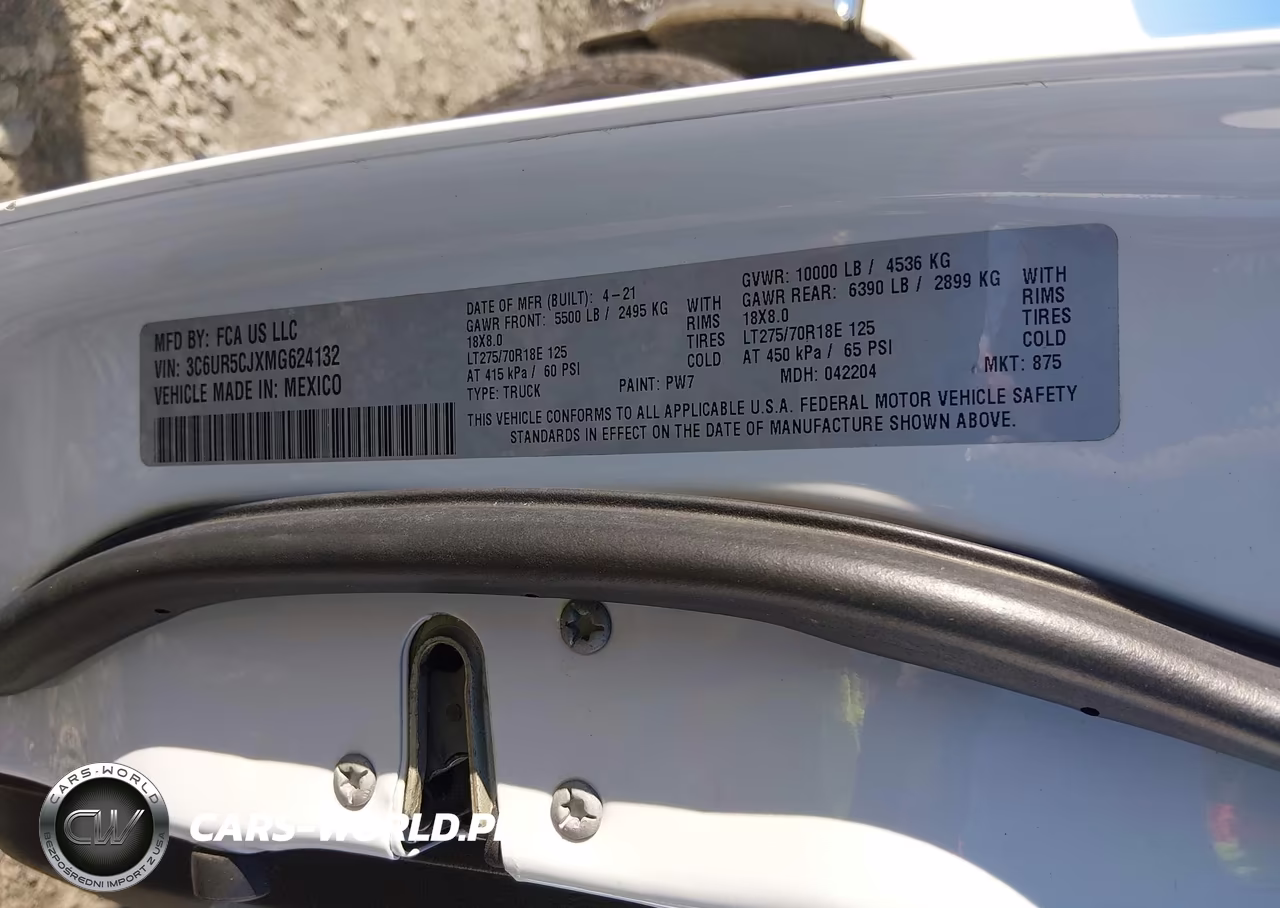 2021 Ram 2500 Tradesman 4X4 6'4 Box VIN:3C6UR5CJXMG624132 - 9