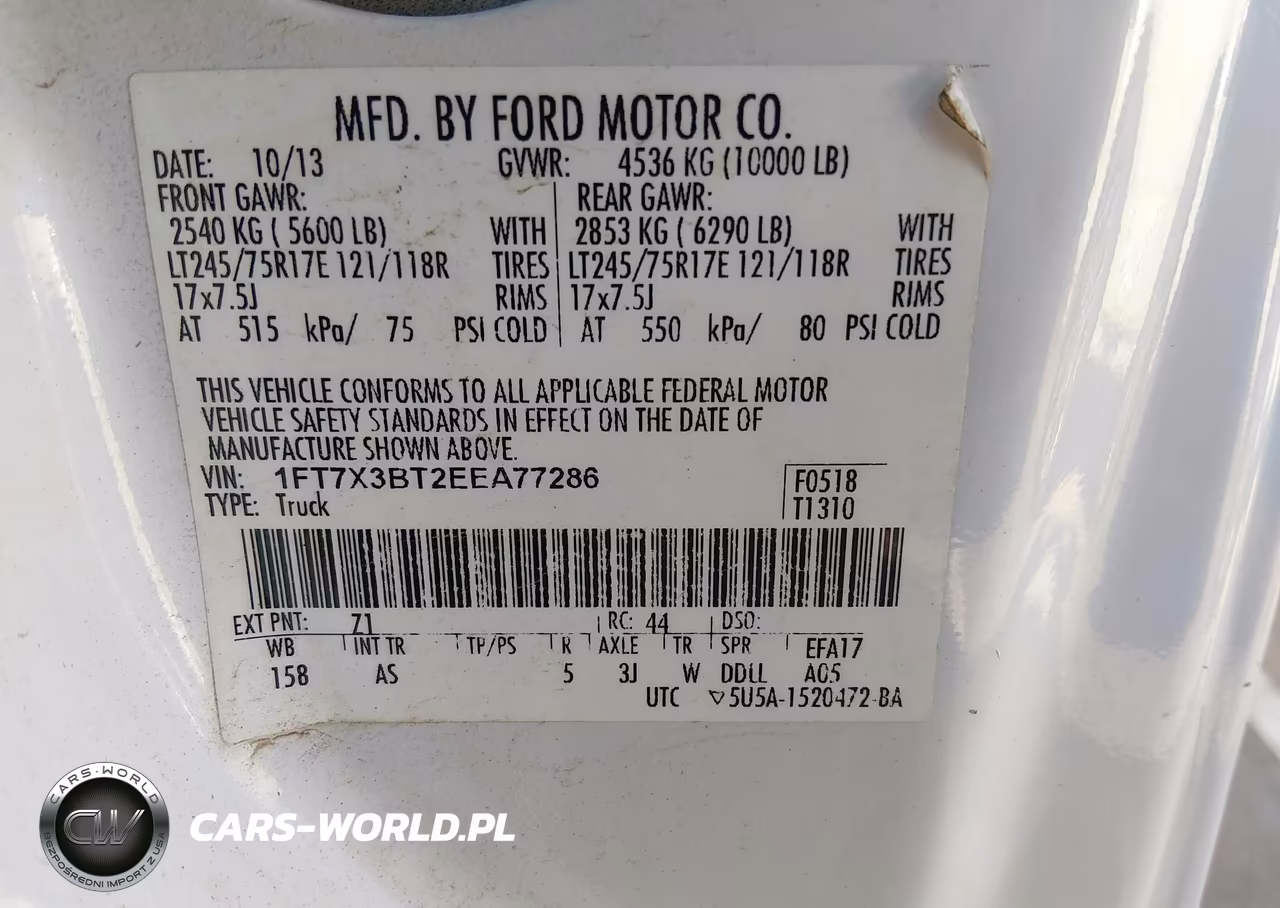 2014 Ford F-350 Xl VIN:1FT7X3BT2EEA77286 - 9