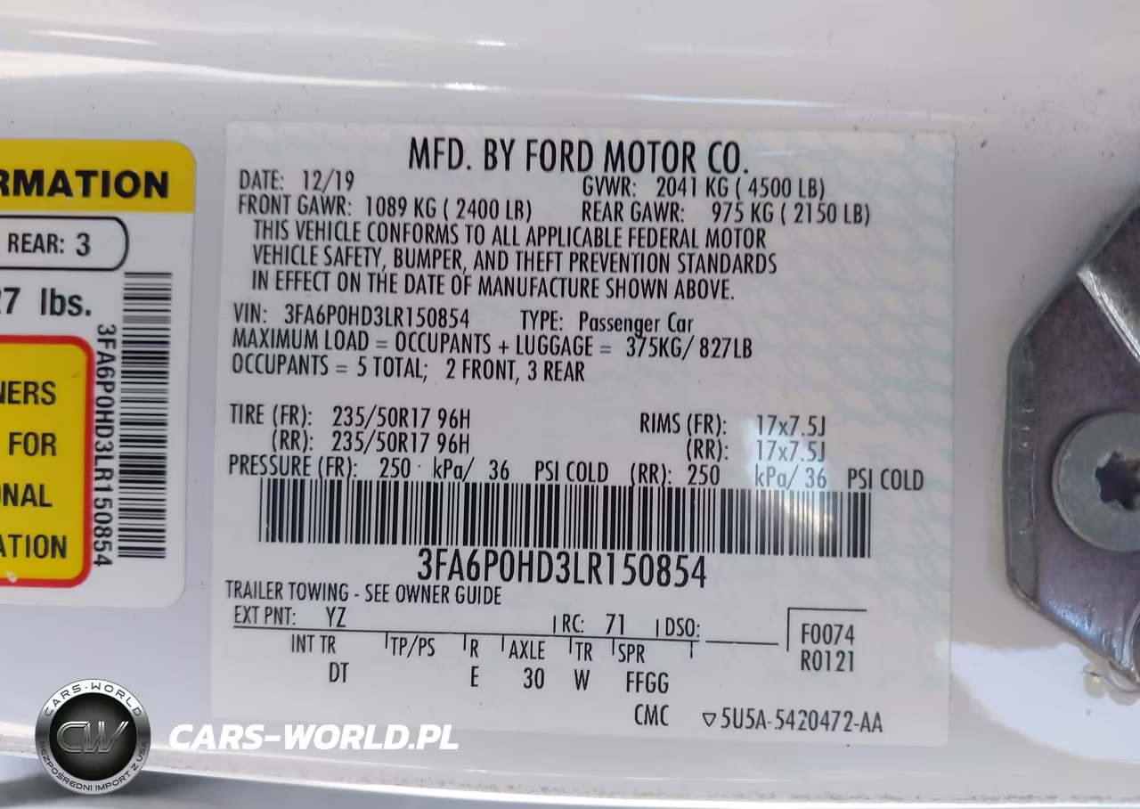 2020 Ford Fusion Se VIN:3FA6P0HD3LR150854 - 9