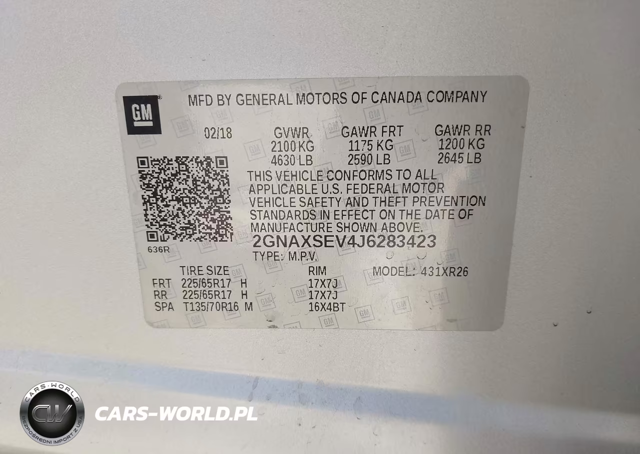 2018 Chevrolet Equinox Lt VIN:2GNAXSEV4J6283423 - 9