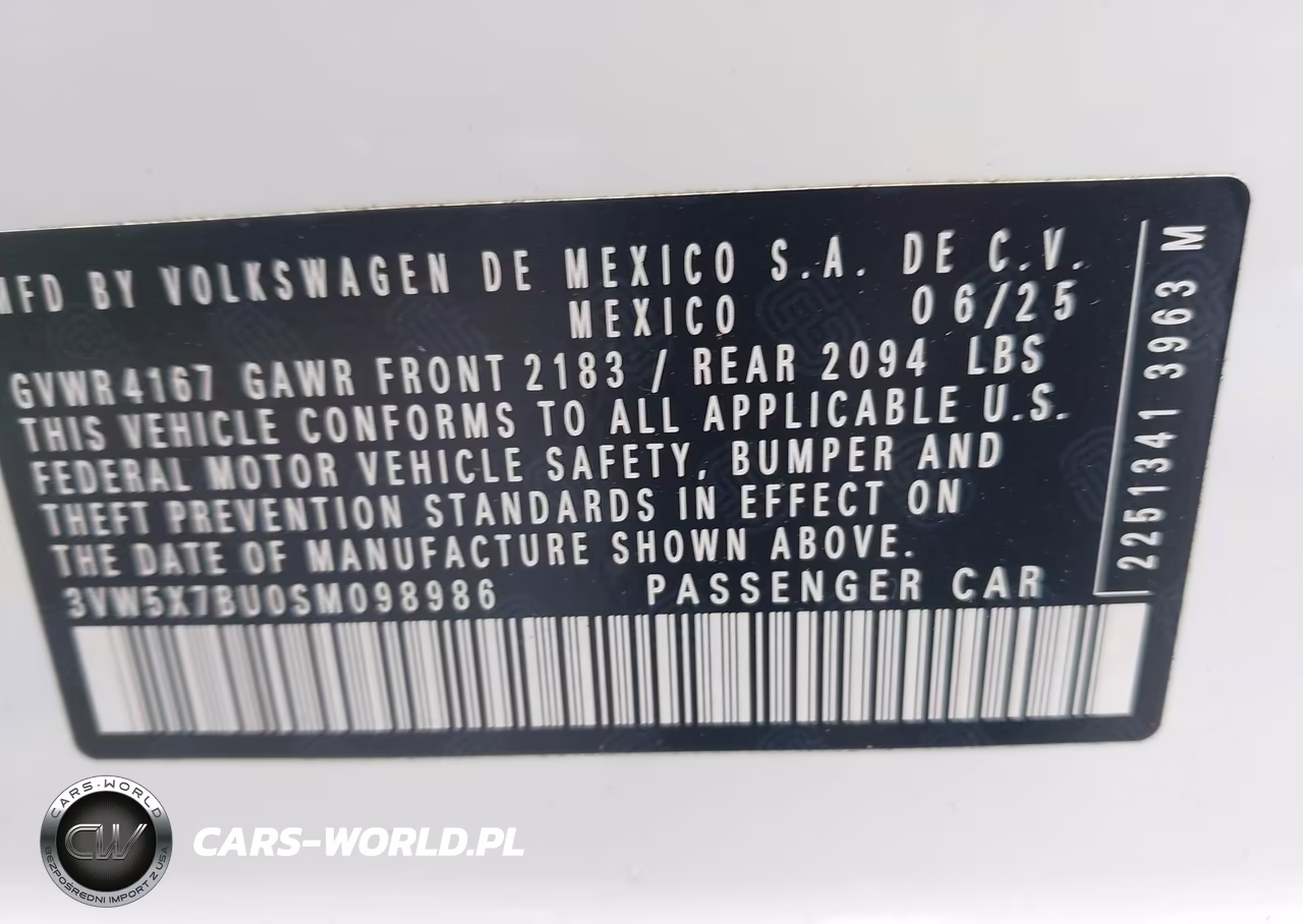 2025 Volkswagen Jetta 1.5T S VIN:3VW5X7BU0SM098986 - 9