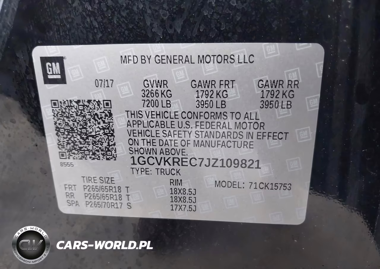2018 Chevrolet Silverado 1500 2Lt VIN:1GCVKREC7JZ109821 - 9
