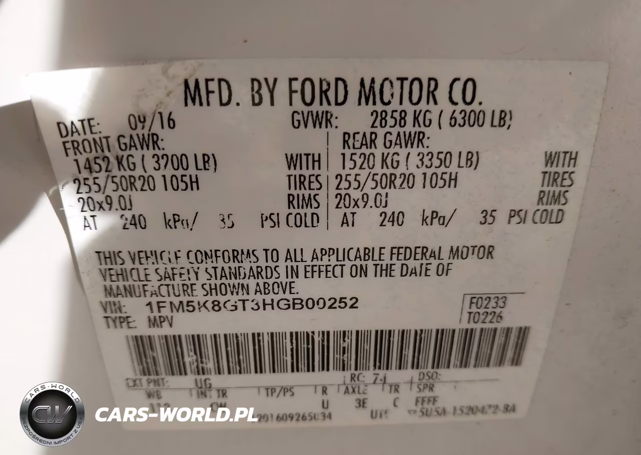 2017 Ford Explorer Sport VIN:1FM5K8GT3HGB00252 - 9