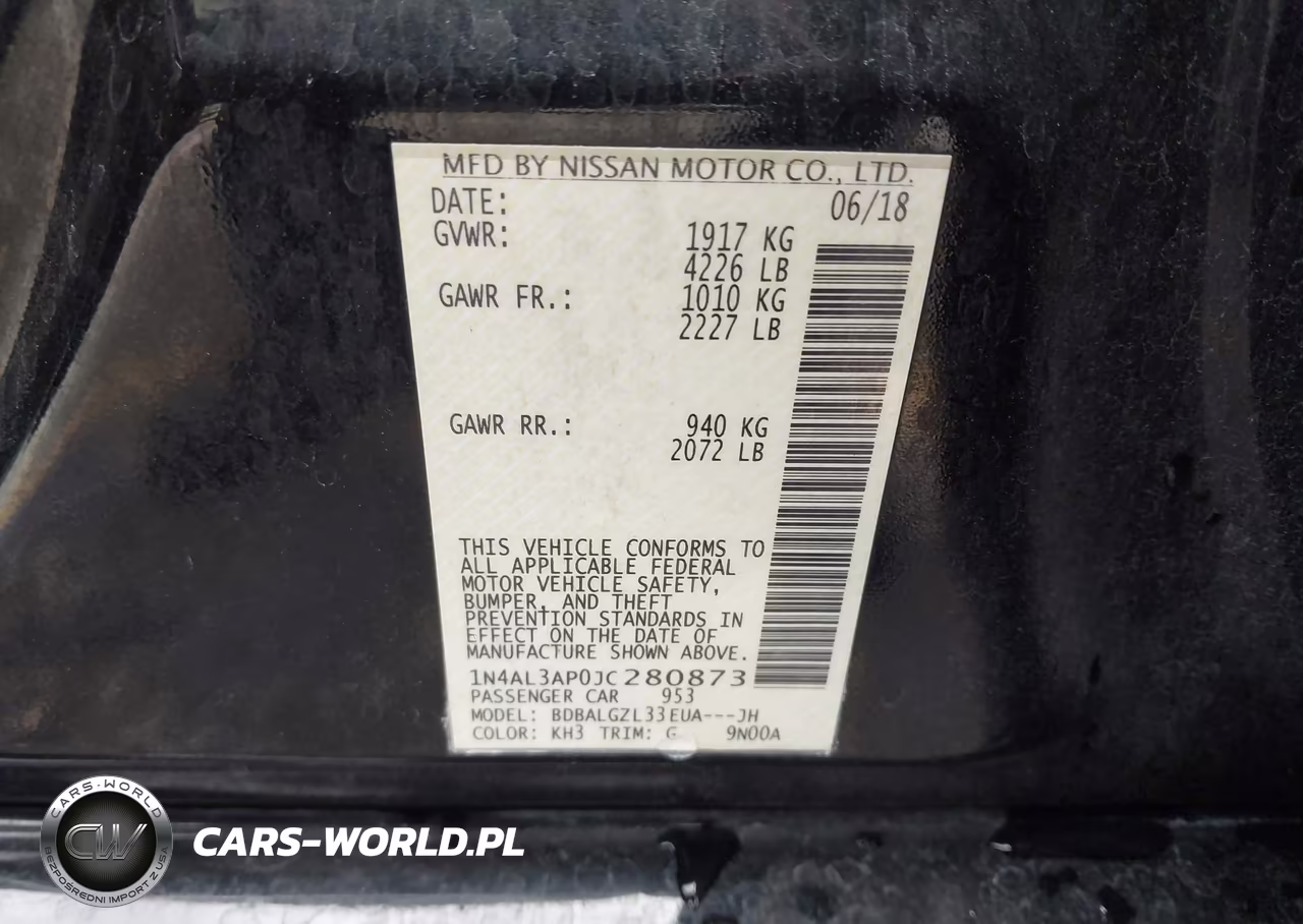 2018 Nissan Altima 2.5 S VIN:1N4AL3AP0JC280873 - 9