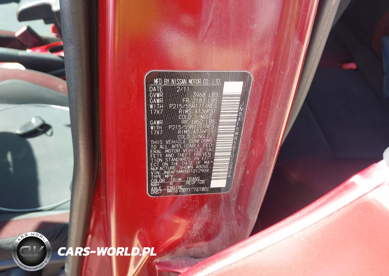 2011 Nissan Juke Sv VIN:JN8AF5MR5BT012904 - 9