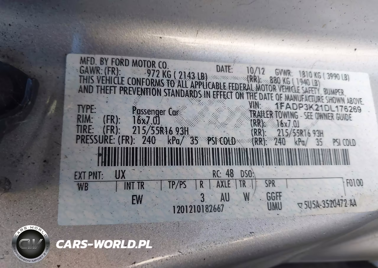 2013 Ford Focus Se VIN:1FADP3K21DL176269 - 9