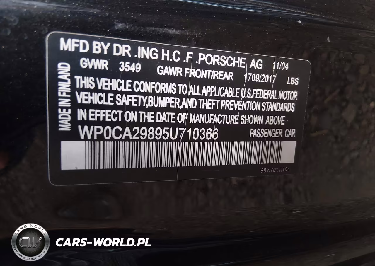 2005 Porsche Boxster VIN:WP0CA29895U710366 - 9