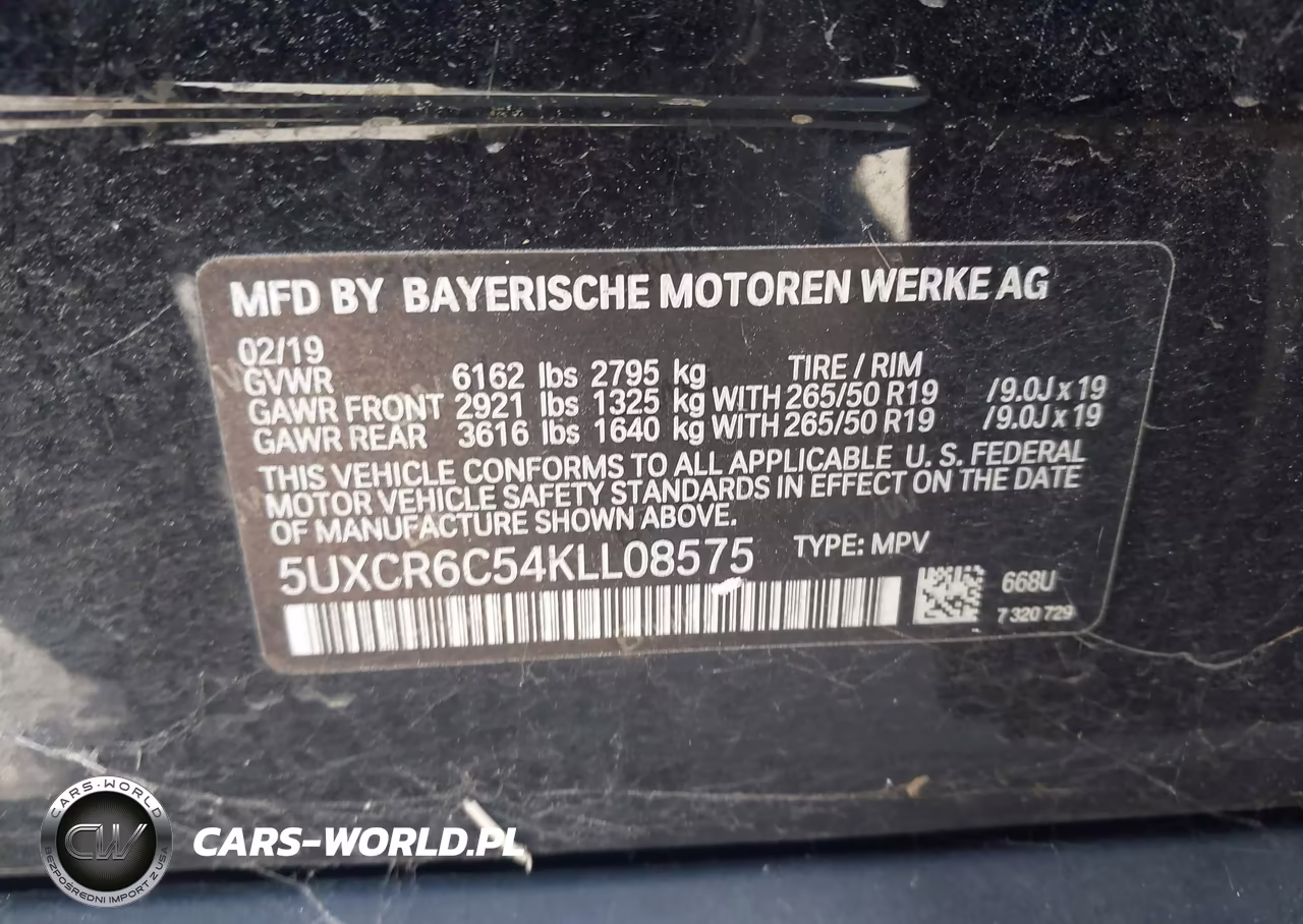 2019 BMW X5 xDrive40I VIN:5UXCR6C54KLL08575 - 9