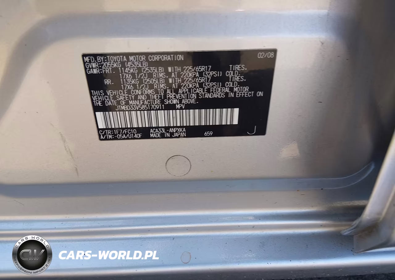 2008 Toyota Rav4 VIN:JTMBD33V585170911 - 9