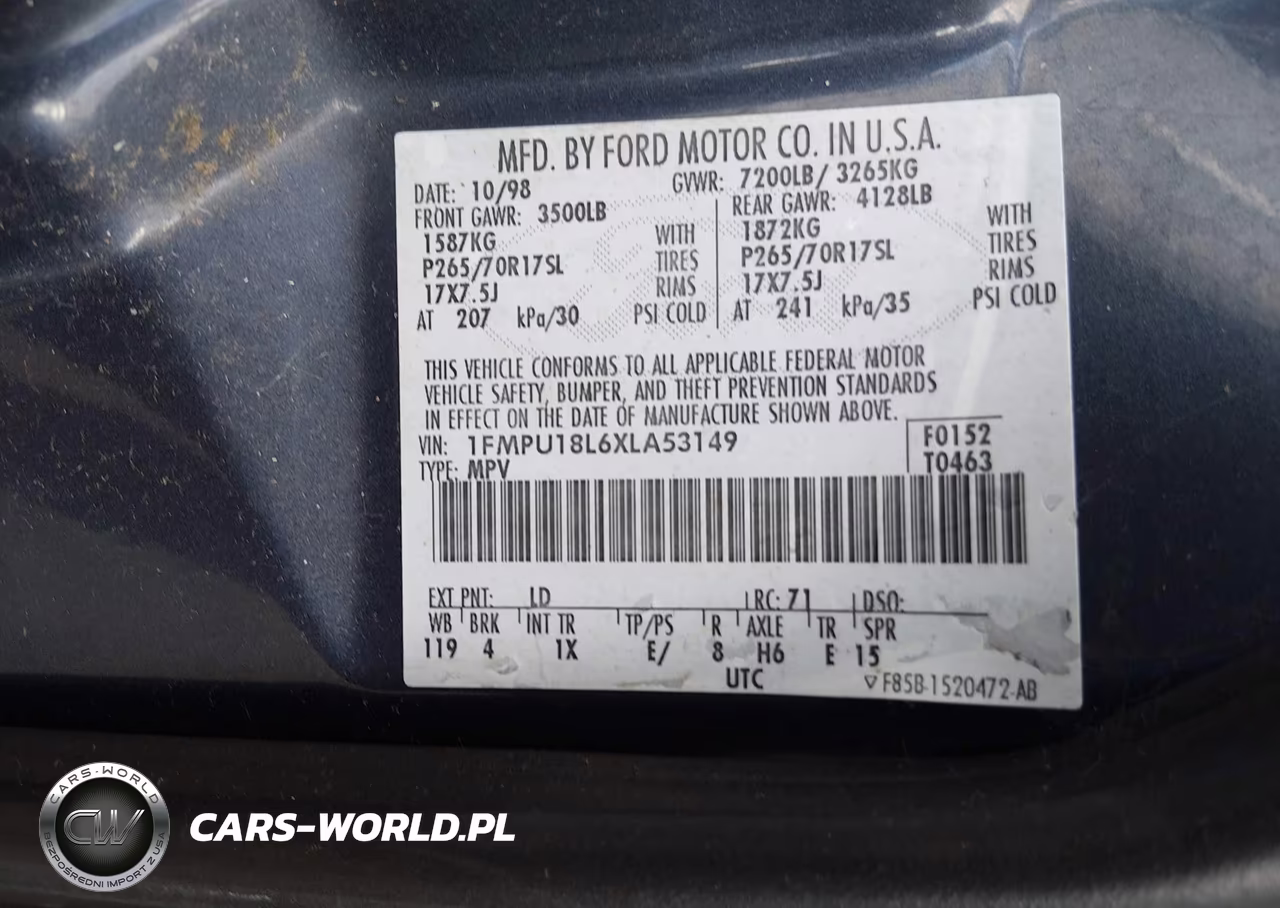 1999 Ford Expedition Eddie Bauer-Xlt VIN:1FMPU18L6XLA53149 - 9