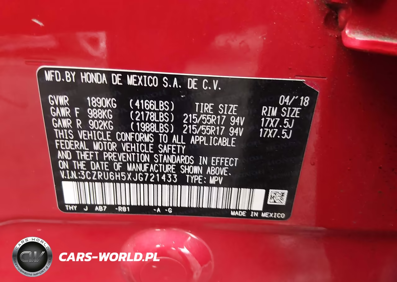 2018 Honda Hr-V Ex VIN:3CZRU6H5XJG721433 - 9