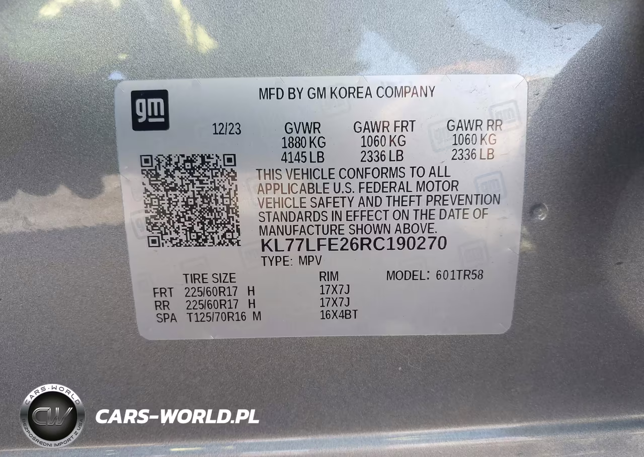 2024 Chevrolet Trax Ls VIN:KL77LFE26RC190270 - 9