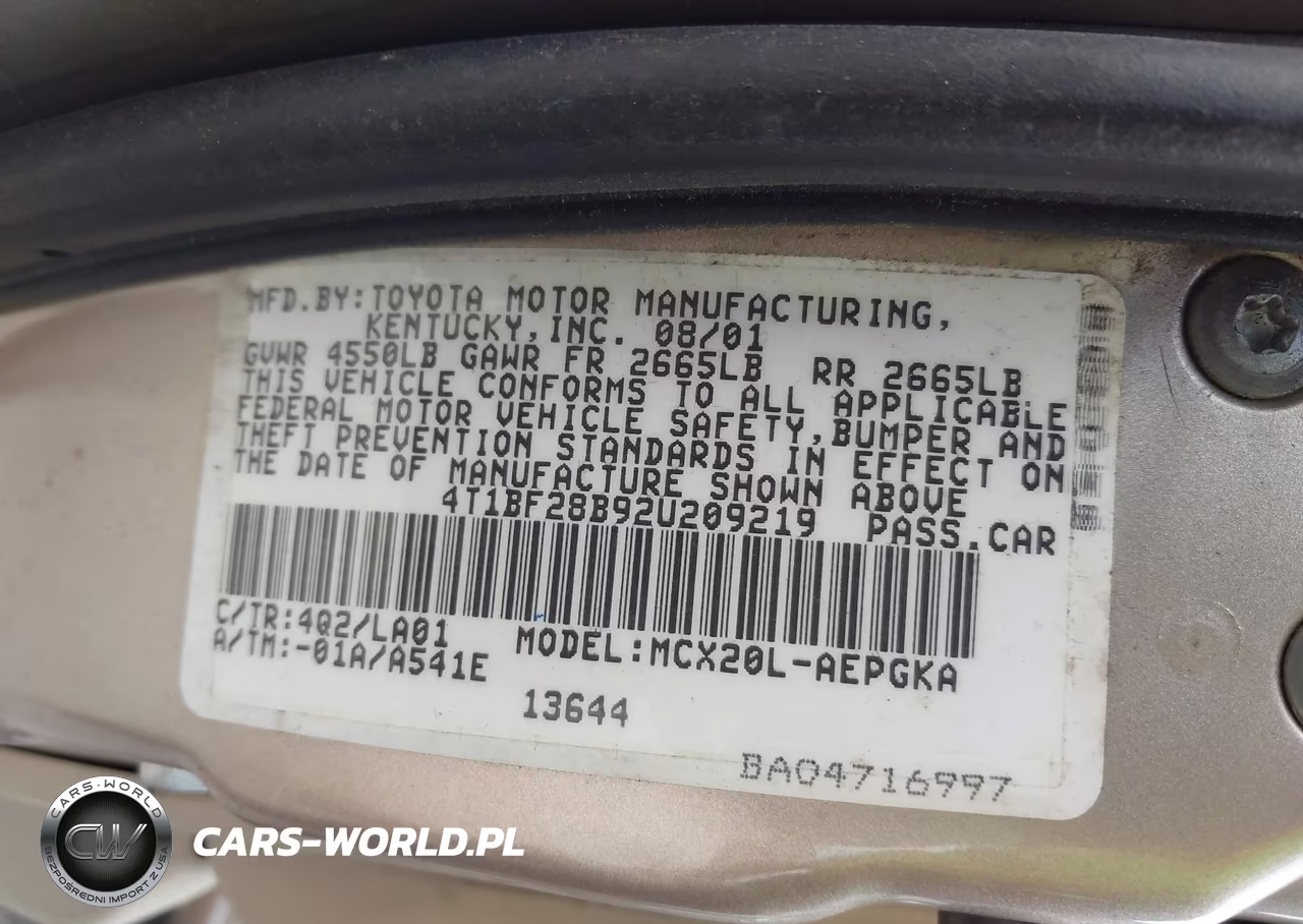 2002 Toyota Avalon Xls VIN:4T1BF28B92U209219 - 9