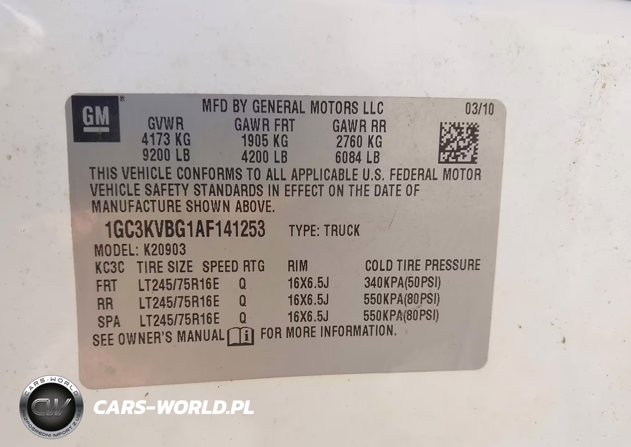 2010 Chevrolet Silverado 2500Hd Work Truck VIN:1GC3KVBG1AF141253 - 9