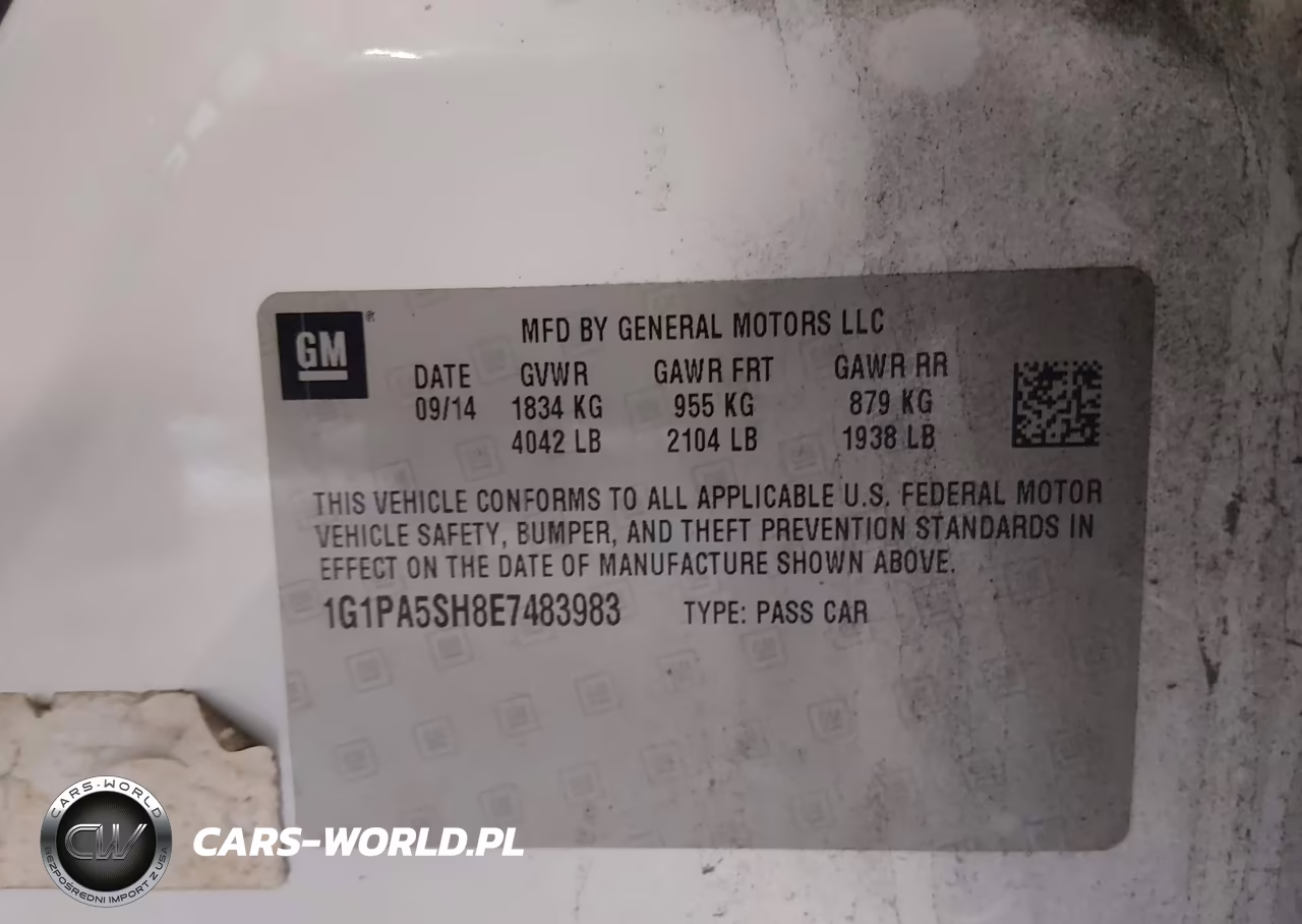 2014 Chevrolet Cruze Ls Auto VIN:1G1PA5SH8E7483983 - 9