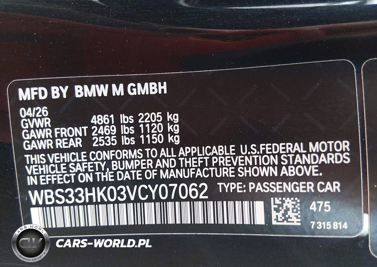 2027 BMW M4 Competition VIN:WBS33HK03VCY07062 - 9