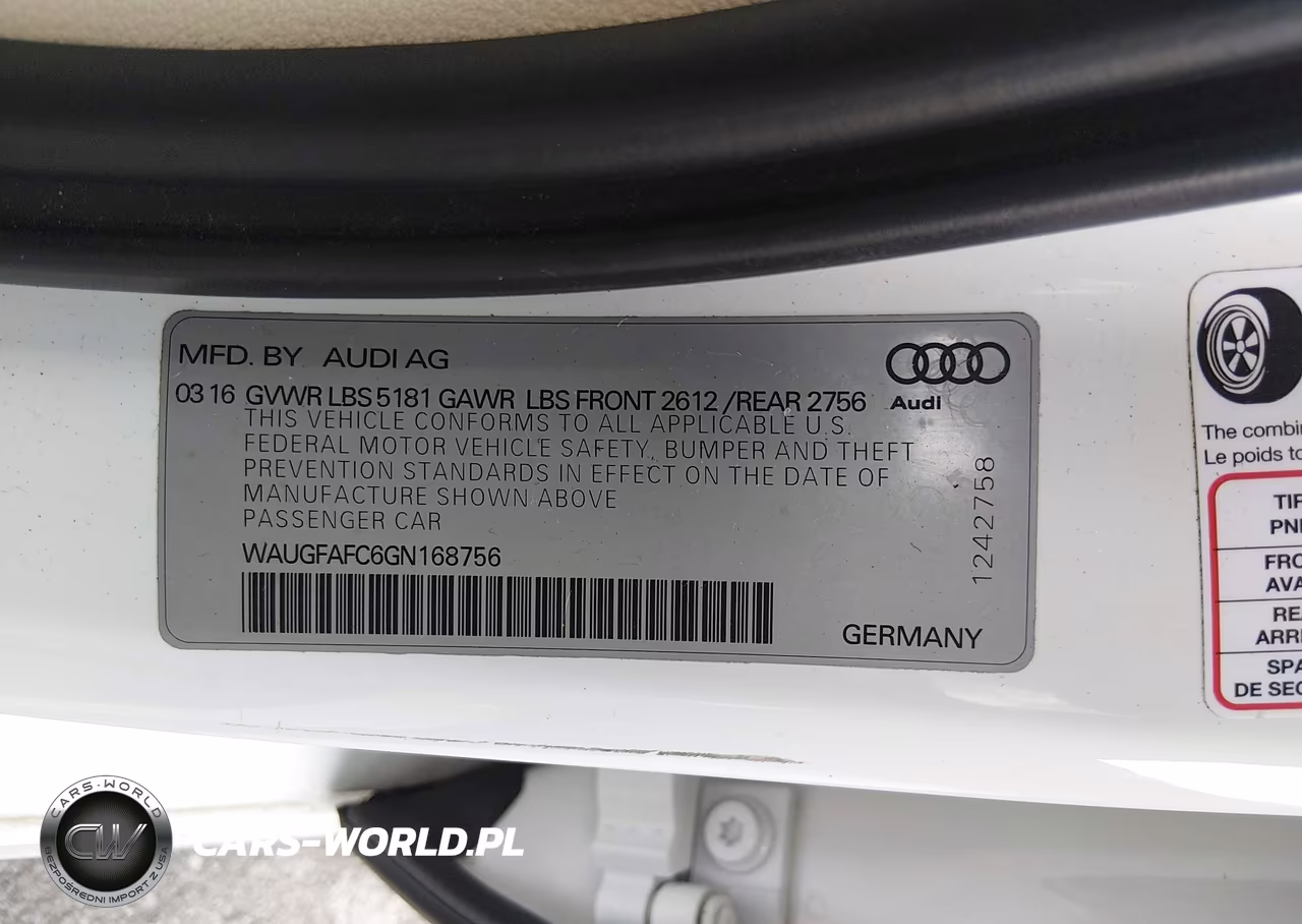 2016 Audi A6 2.0T Premium Plus VIN:WAUGFAFC6GN168756 - 9