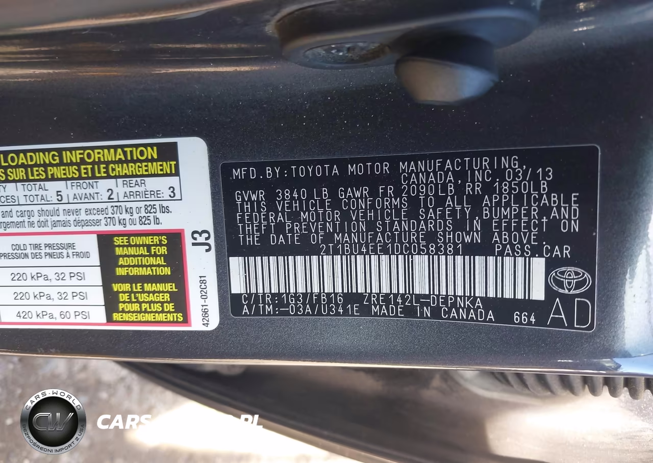 2013 Toyota Corolla Le VIN:2T1BU4EE1DC058381 - 9