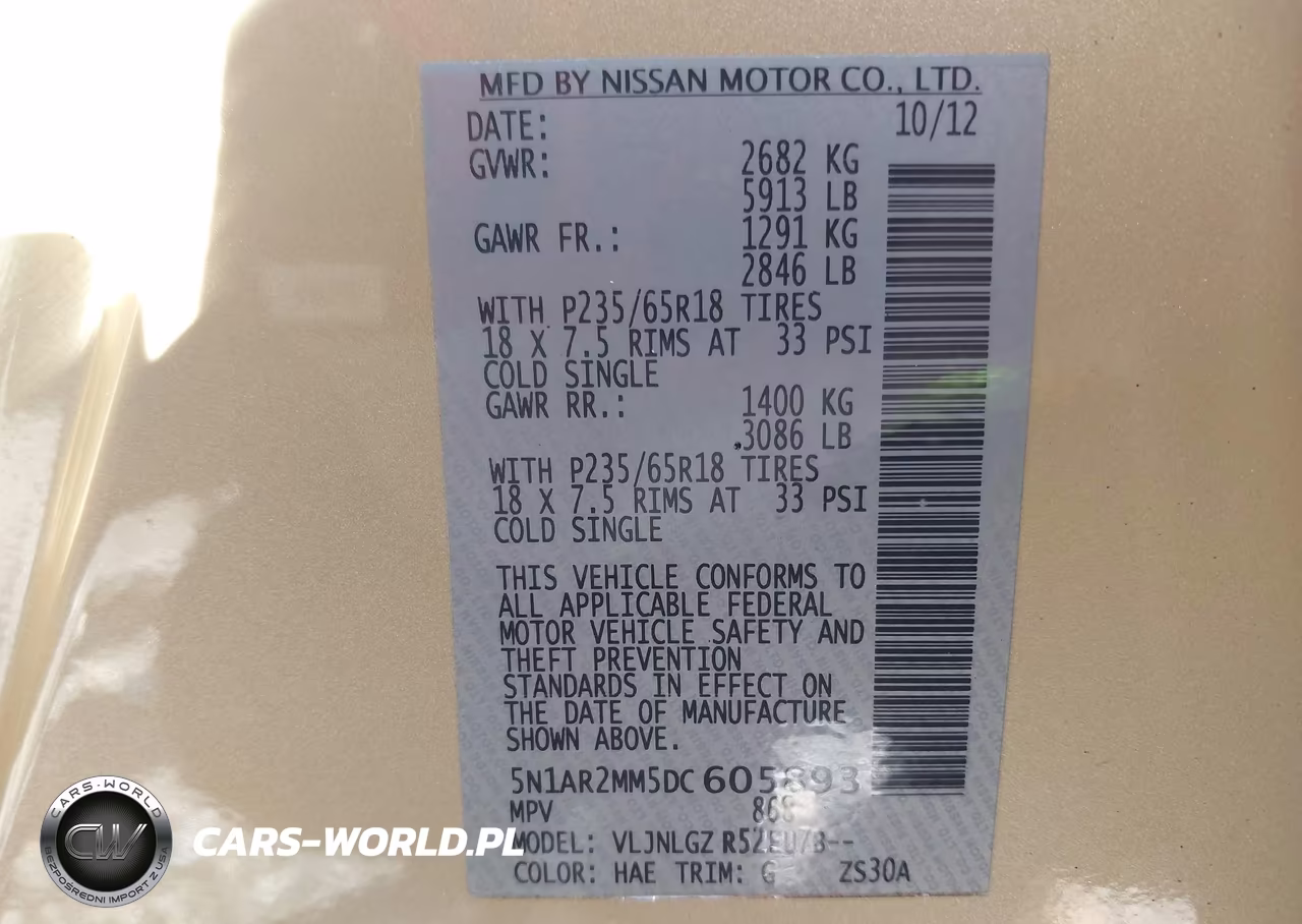 2013 Nissan Pathfinder Sl VIN:5N1AR2MM5DC605893 - 9