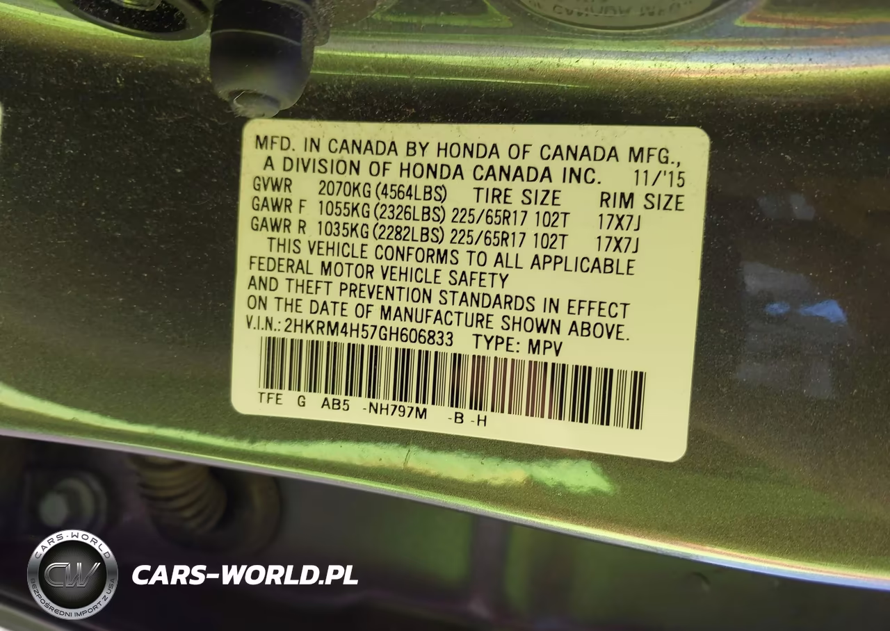 2016 Honda Cr-V Ex VIN:2HKRM4H57GH606833 - 9