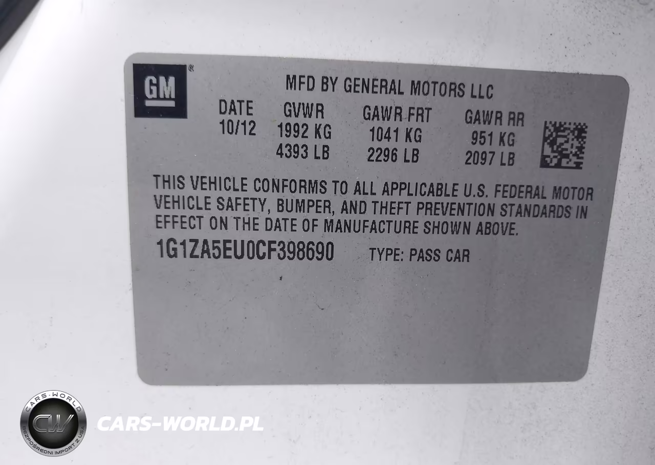2012 Chevrolet Malibu Ls VIN:1G1ZA5EU0CF398690 - 9