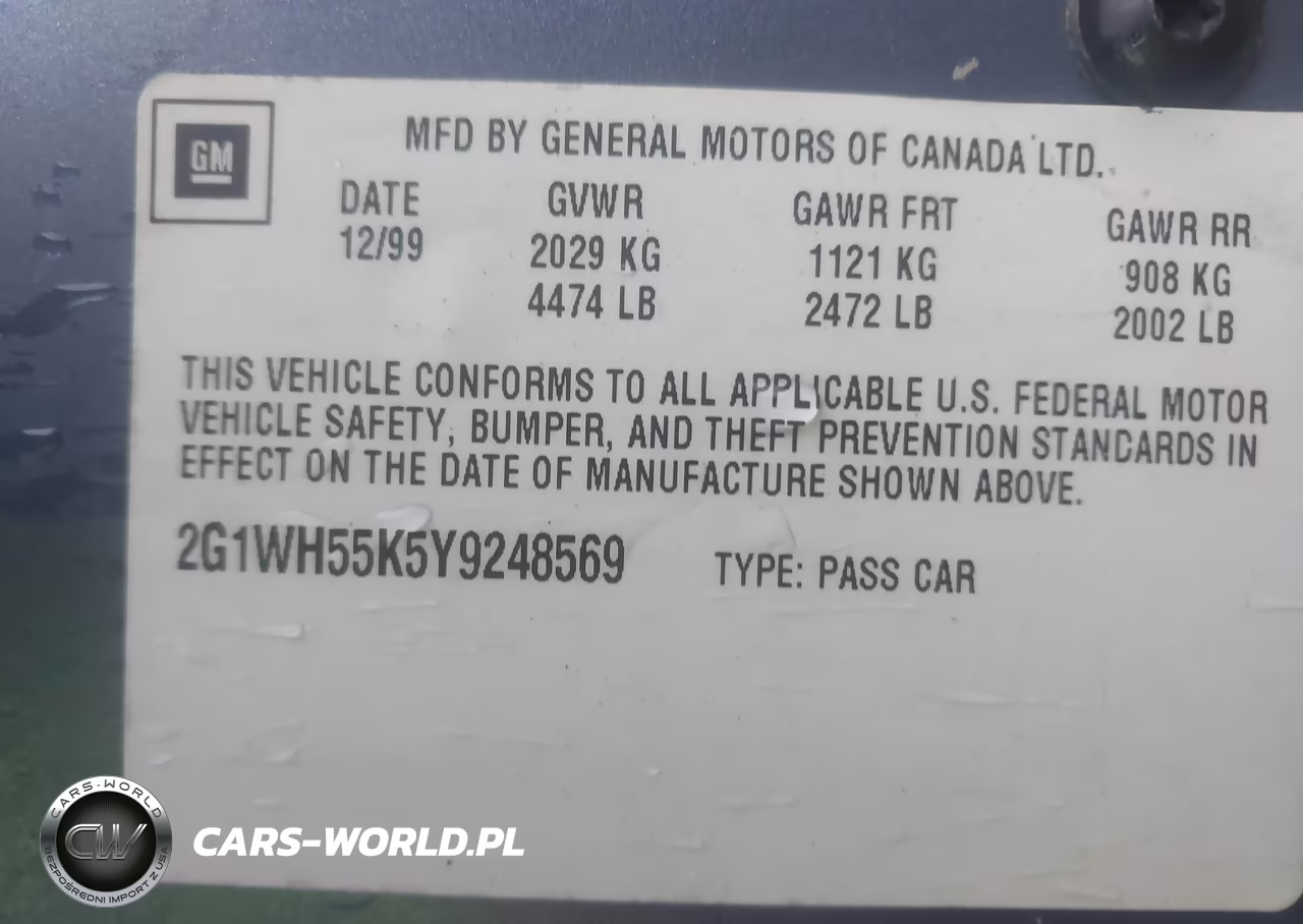 2000 Chevrolet Impala Ls VIN:2G1WH55K5Y9248569 - 9