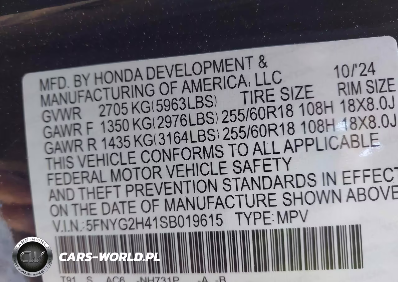 2025 Honda Pilot Exl VIN:5FNYG2H41SB019615 - 9