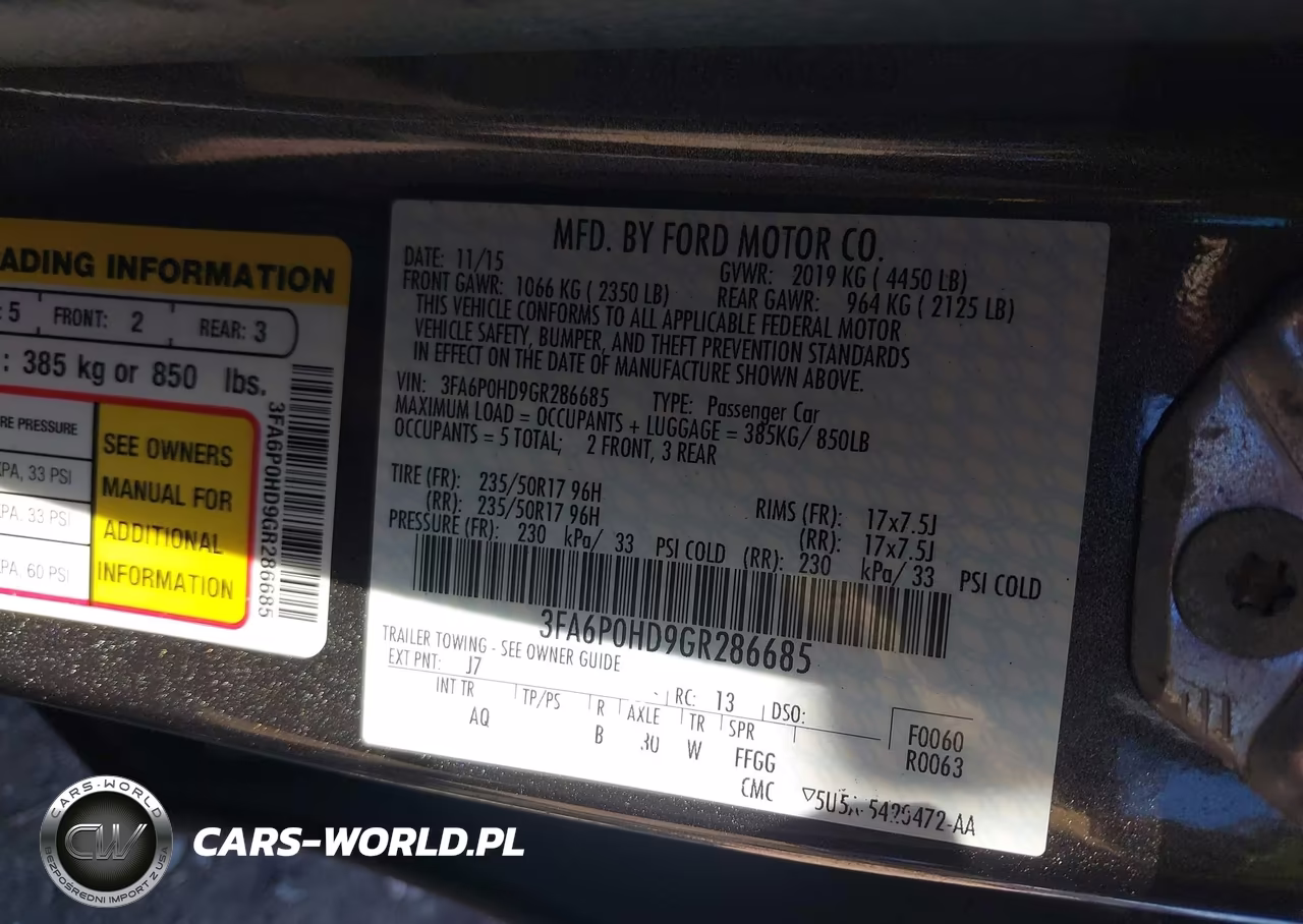 2016 Ford Fusion Se VIN:3FA6P0HD9GR286685 - 9