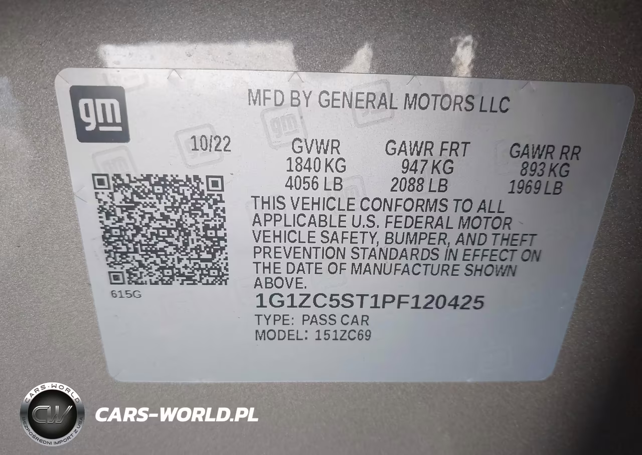 2023 Chevrolet Malibu Fwd 1Fl VIN:1G1ZC5ST1PF120425 - 9