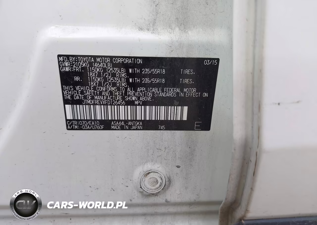 2015 Toyota Rav4 Limited VIN:JTMDFREVXFD126456 - 9