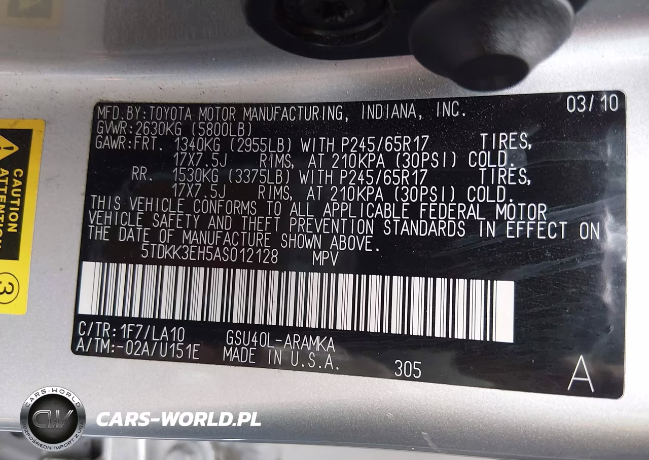 2010 Toyota Highlander Se V6 VIN:5TDKK3EH5AS012128 - 9