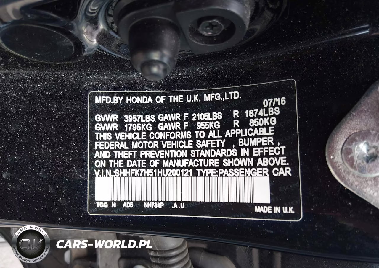 2017 Honda Civic Ex VIN:SHHFK7H51HU200121 - 9