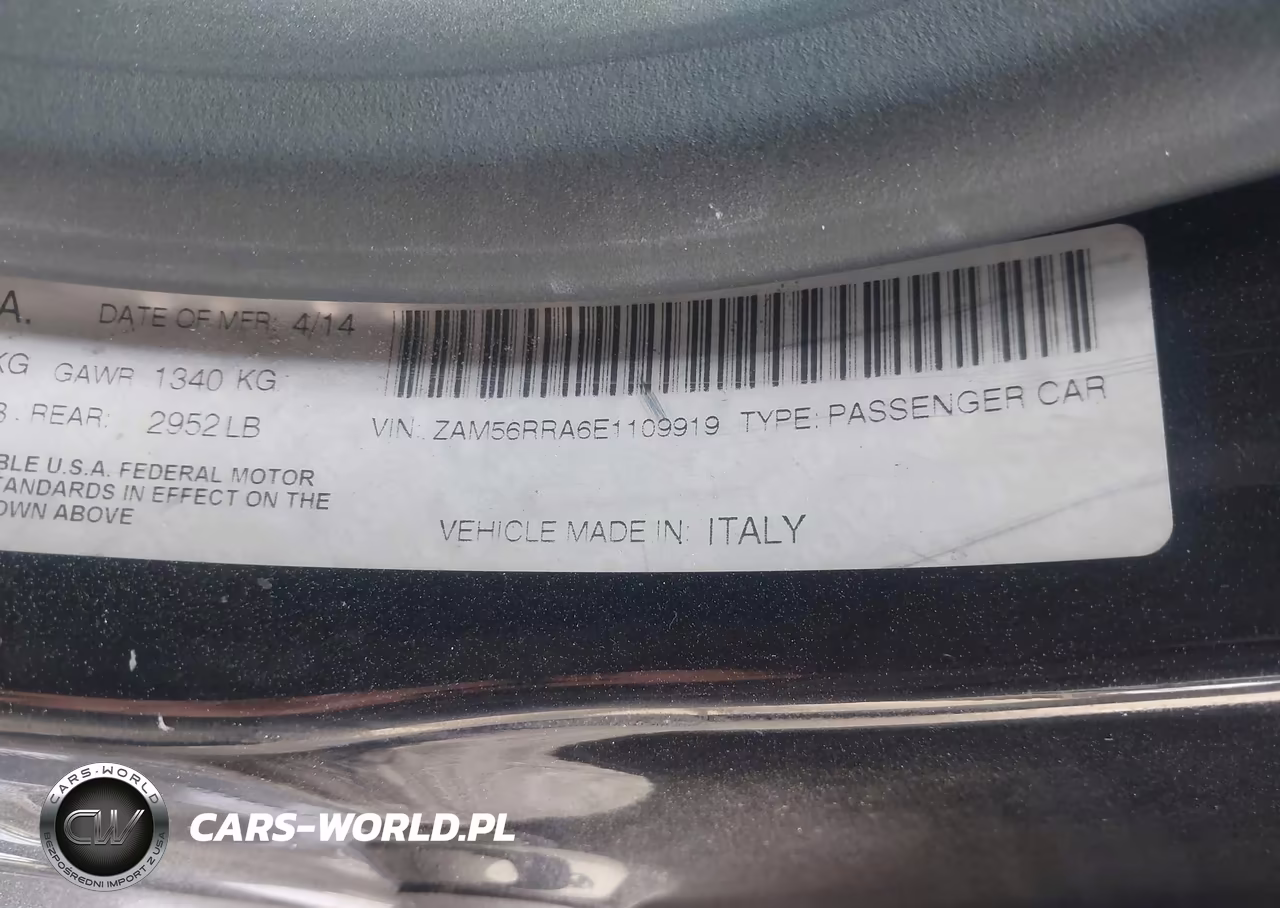 2014 Maserati Quattroporte S Q4 VIN:ZAM56RRA6E1109919 - 9