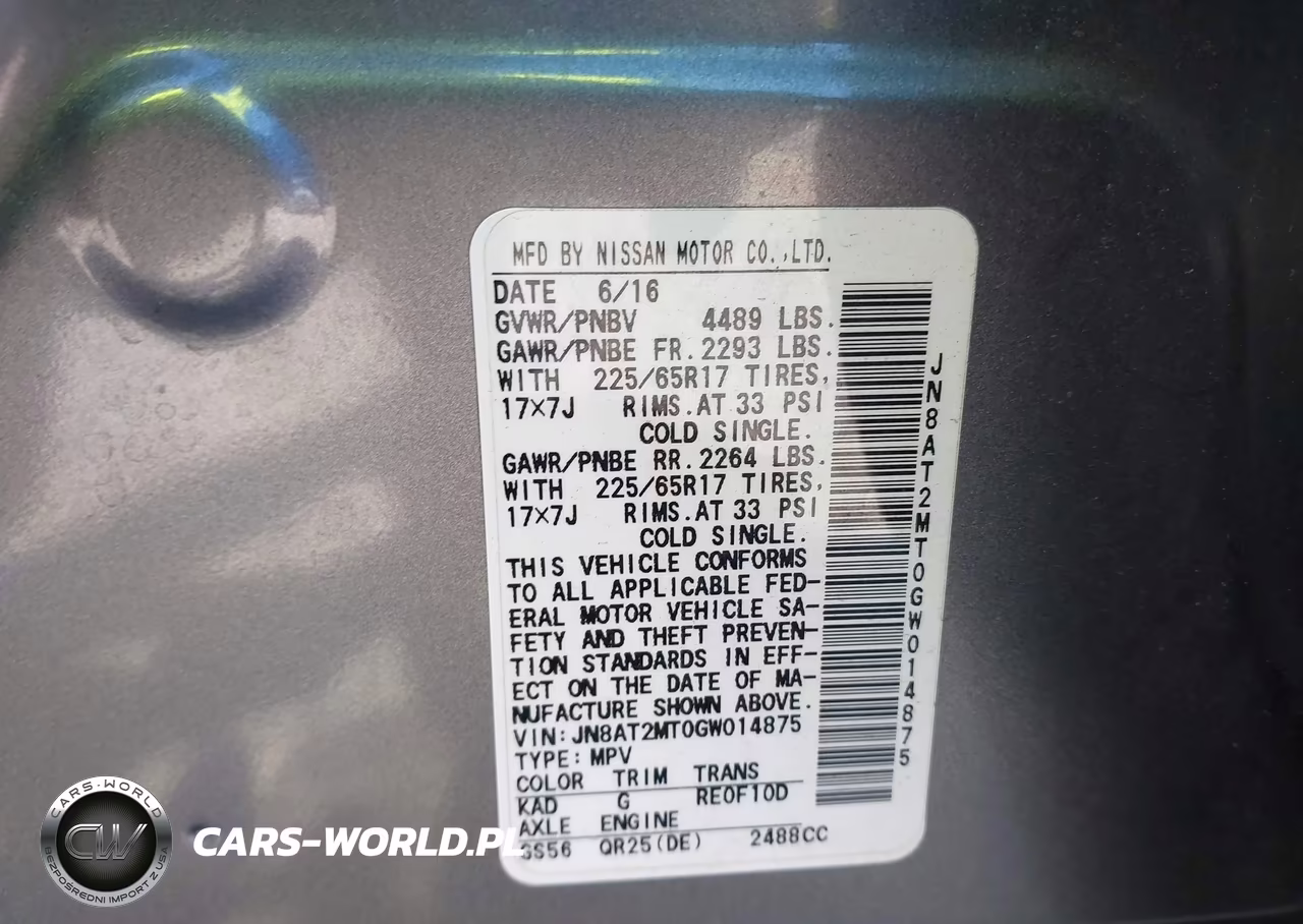 2016 Nissan Rogue S VIN:JN8AT2MT0GW014875 - 9