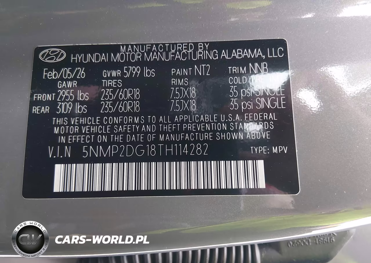 2026 Hyundai Santa Fe Hybrid Sel VIN:5NMP2DG18TH114282 - 9