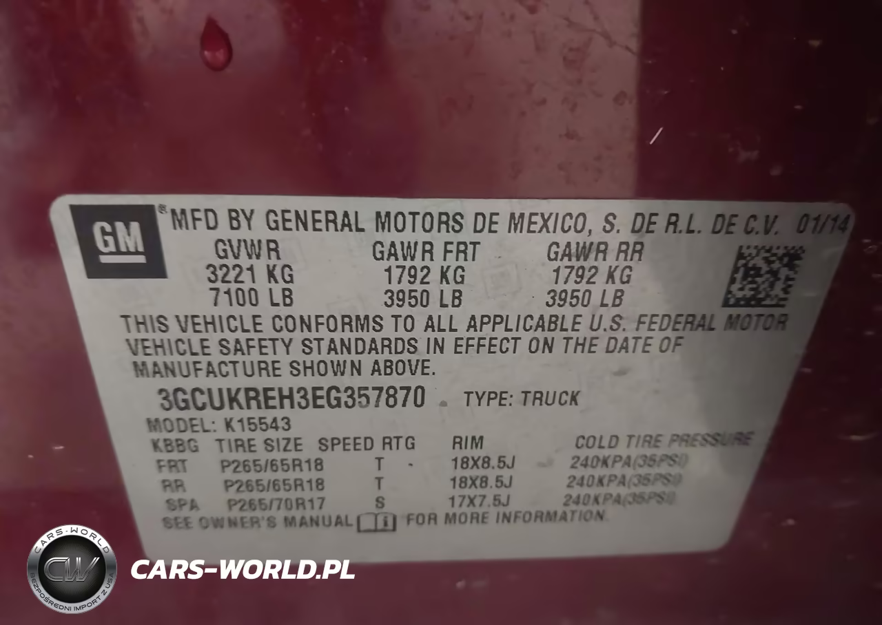 2014 Chevrolet Silverado 1500 1Lt VIN:3GCUKREH3EG357870 - 9