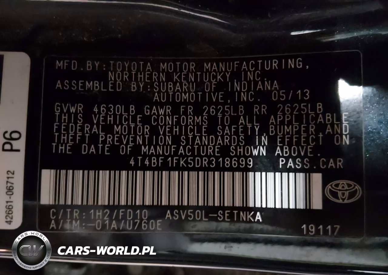 2013 Toyo Camry Le Automatic Le VIN:4T4BF1FK5DR318699 - 9